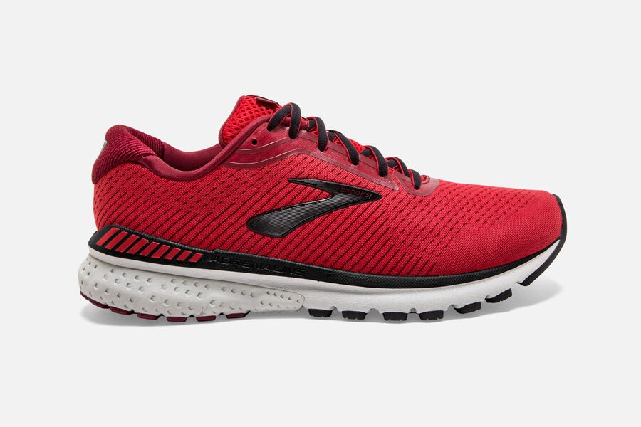 Brooks Herren Adrenaline GTS 20 Laufschuhe Rot/Schwarz/Grau Sale 617-107264